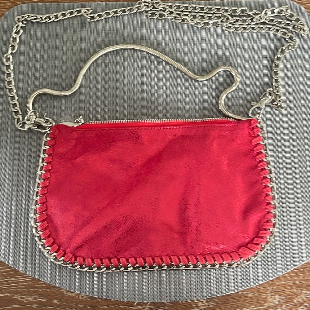 NEW Red Chain Wrist Purse (small)